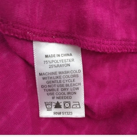✨5 FOR $25✨  Two by Vince Camuto Magenta Stripe Crossover Tee - Picture 6 of 6
